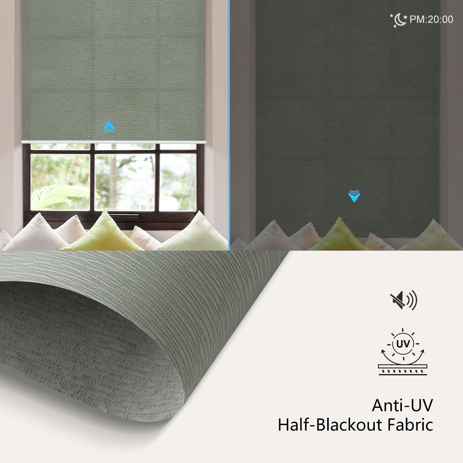 Light Filtering Roller Shades treebark42